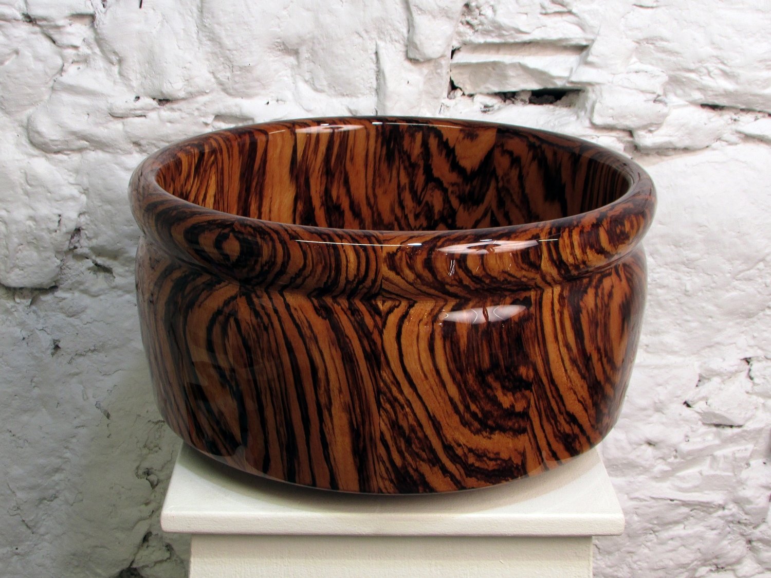 Zebra Wood Sink, 16.5x8