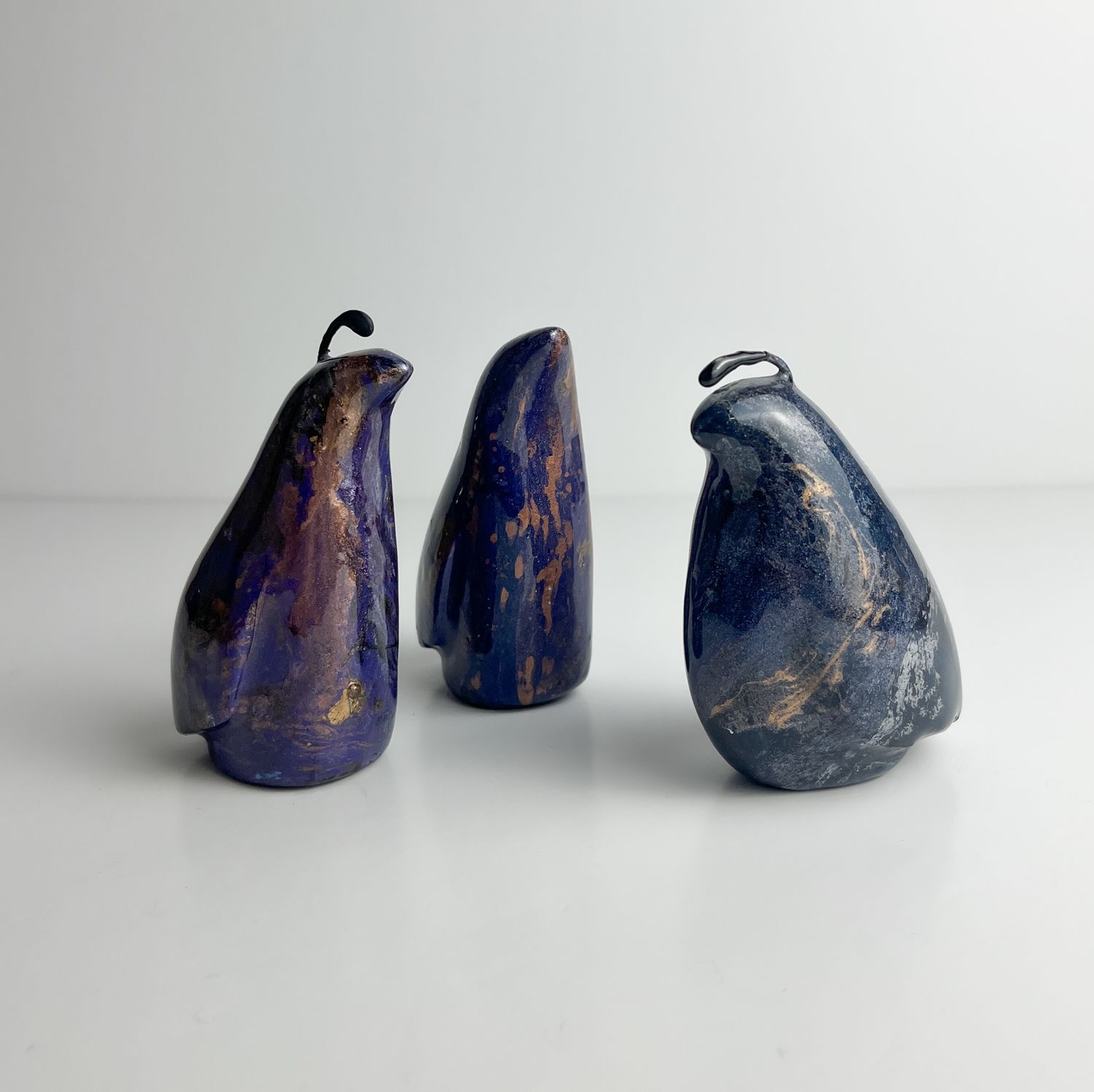 Family of Quails (Set of 3) Composite Soapstone Sculpture 3.75"