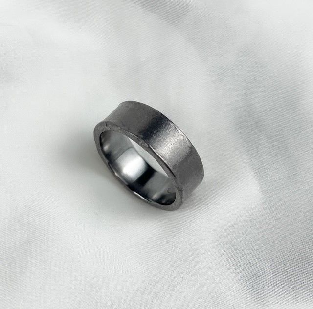 Tantalum Textured Edge 7.5mm Band Size 9.25 Tantalum Textured Edge 7.5mm Band Size 9.25