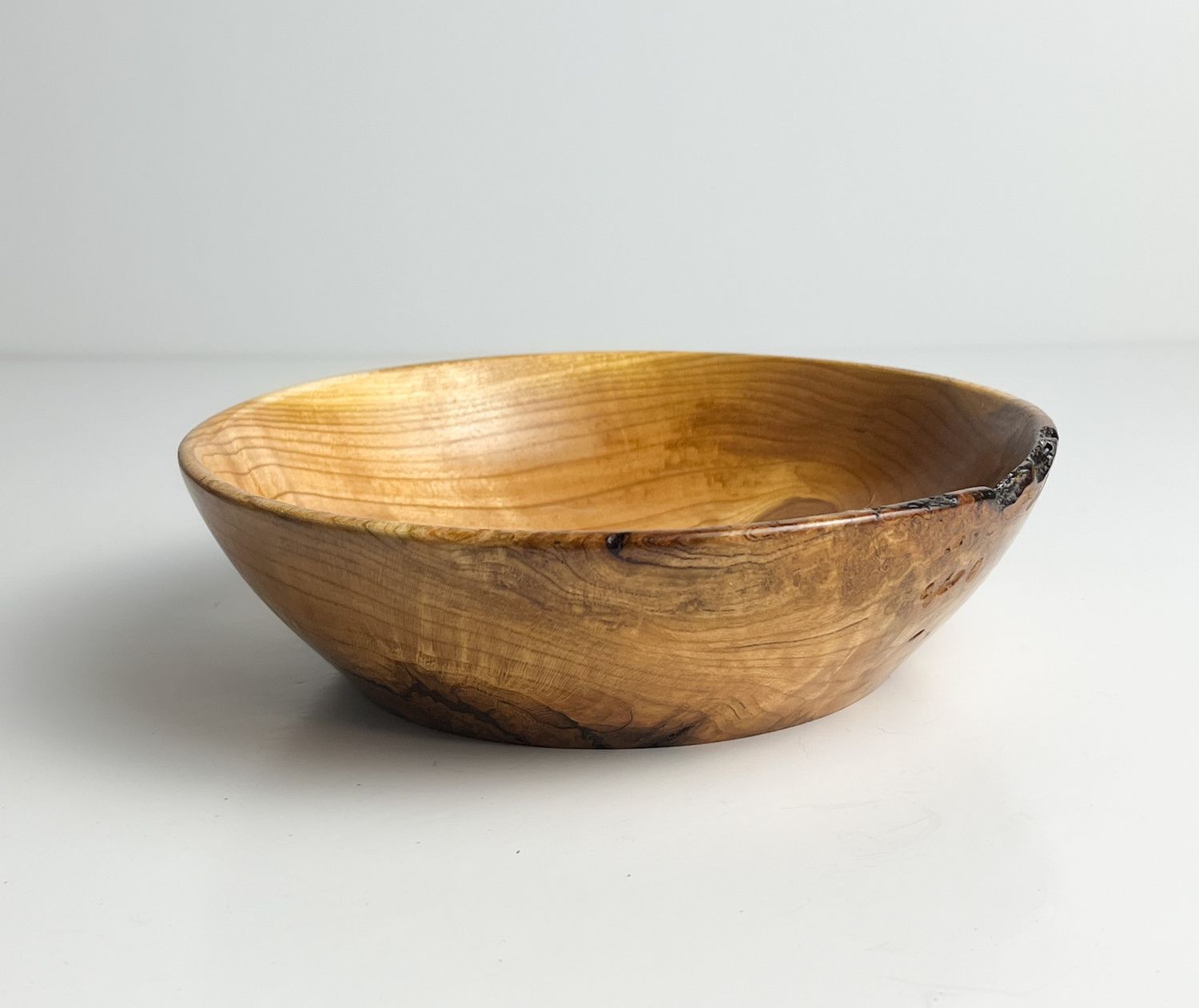 Cherry Burl Shallow Bowl 6.5x1.5"