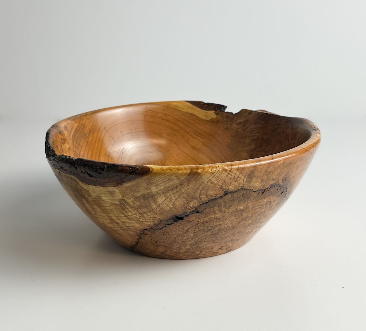 Live Edge Cherry Burl Bowl 7.5x2.75"