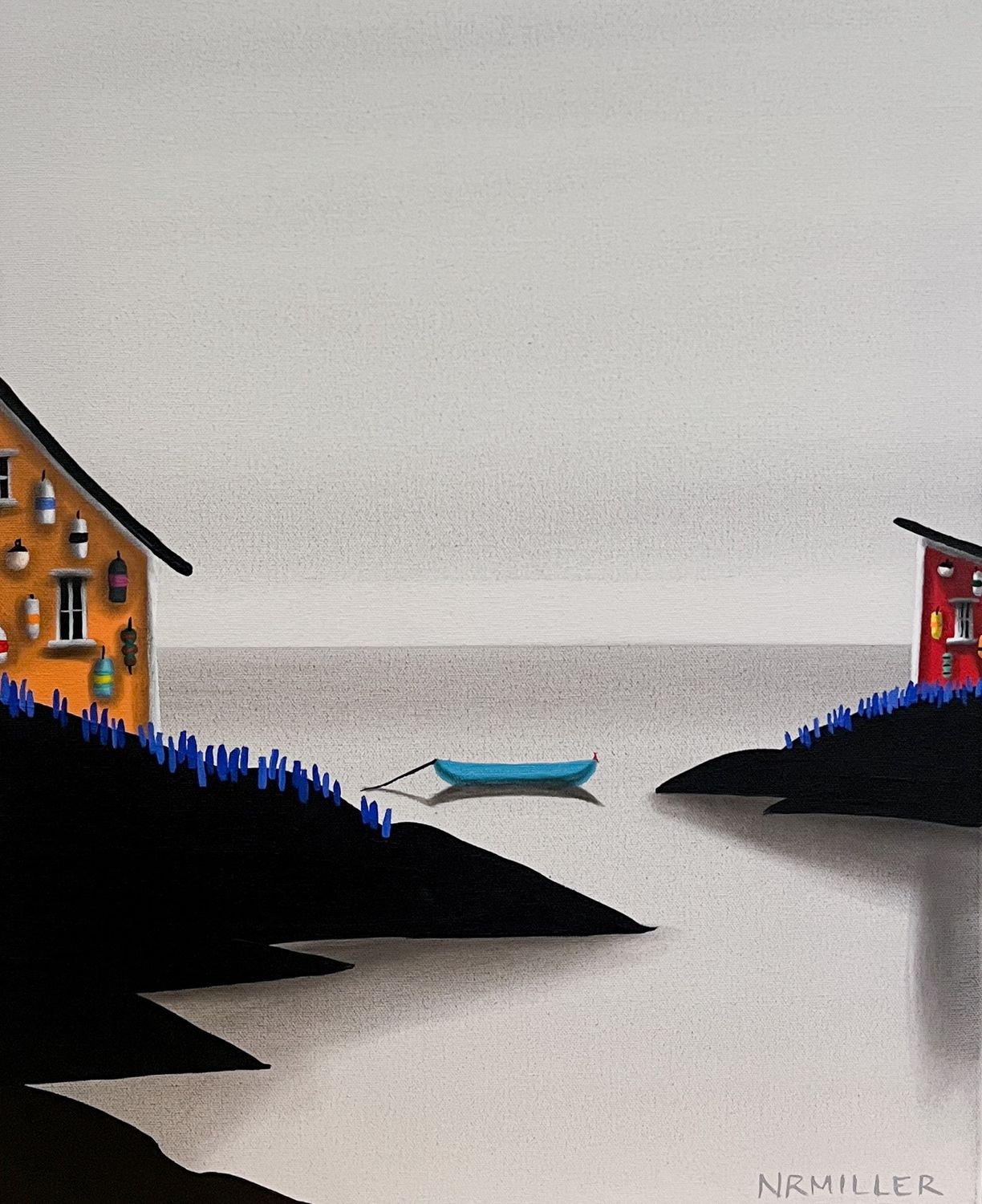 "Treasure Cove" 16x20" Acrylic & Charcoal on Canvas