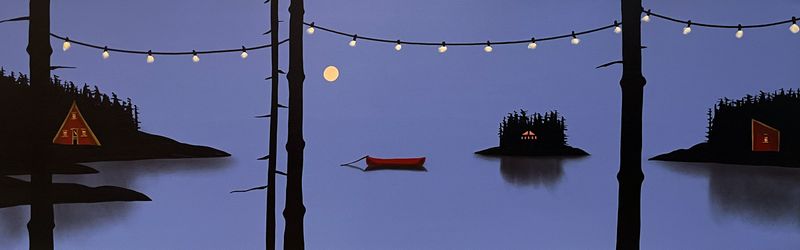 "My Sentiment Exactly" 12x36" Acrylic & Charcoal on Canvas