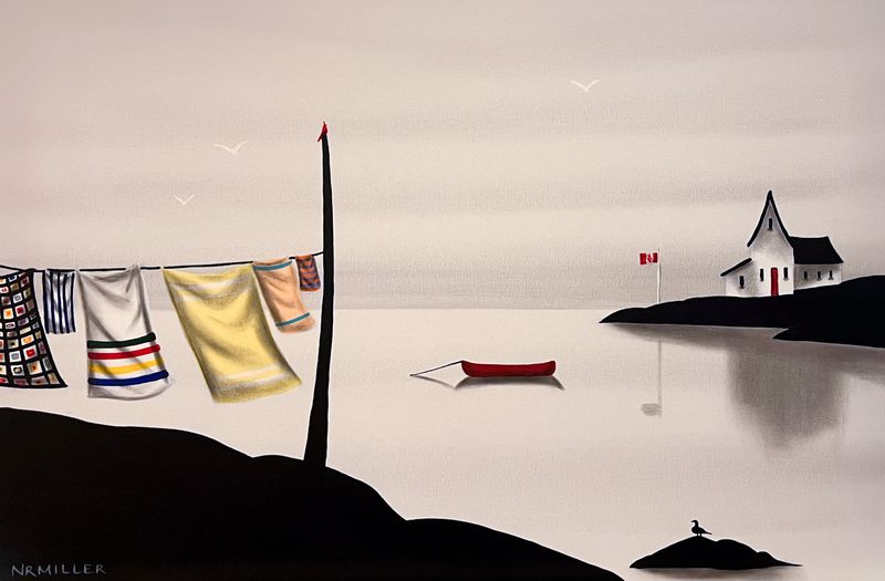 "A Marvelous Monday" 24x36"  Acrylic & Charcoal on Canvas