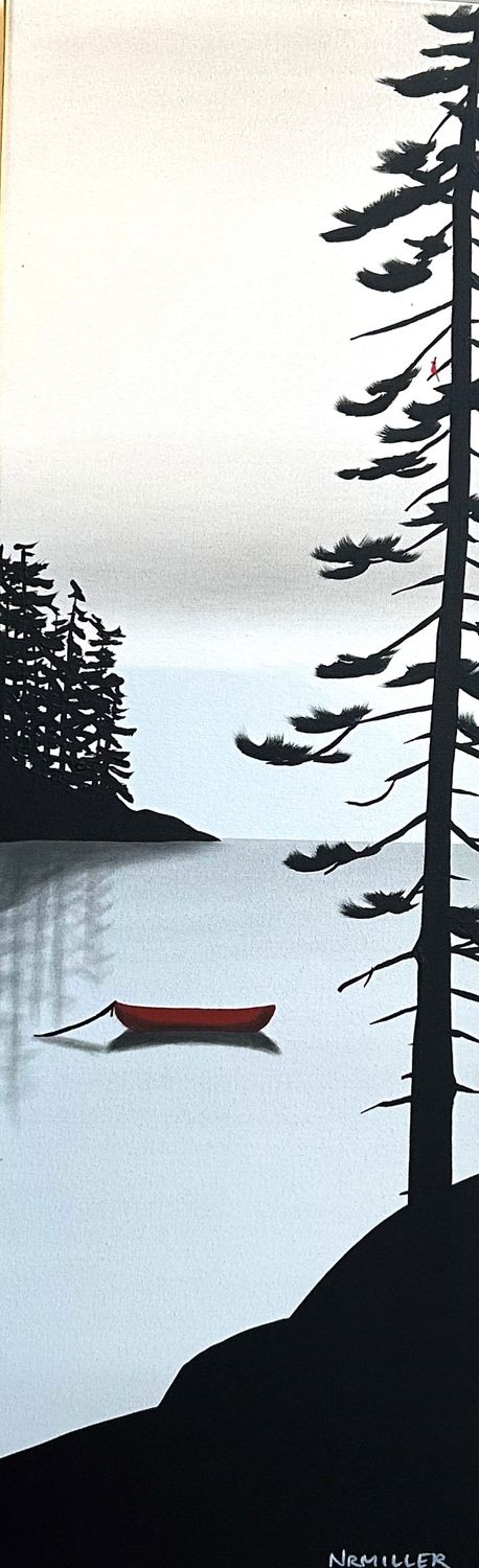 "A Reminder" 12x36" Acrylic & Charcoal on Canvas