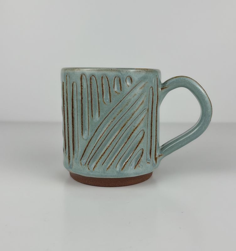 Carved Blue Collection by Morning Sun Pottery