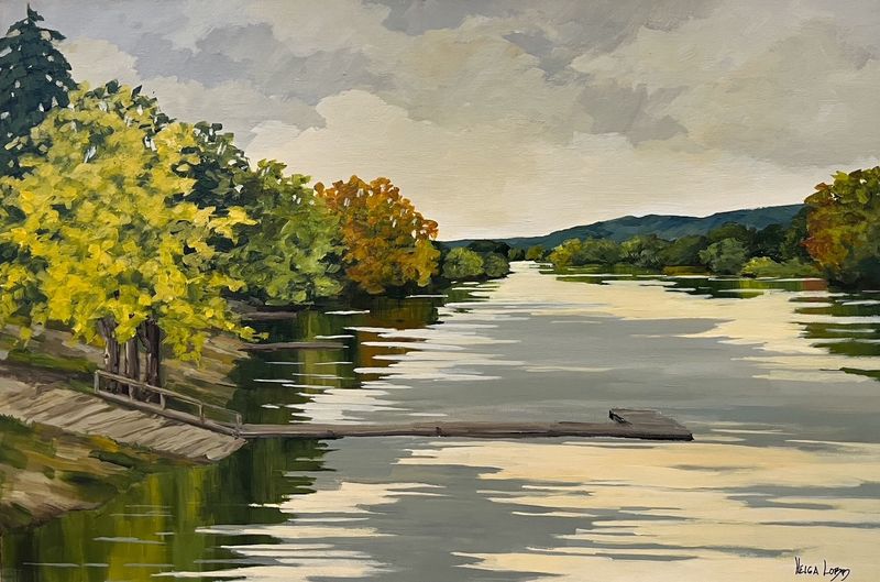 "Hampton Warf" 24x36" Acrylic on Canvas