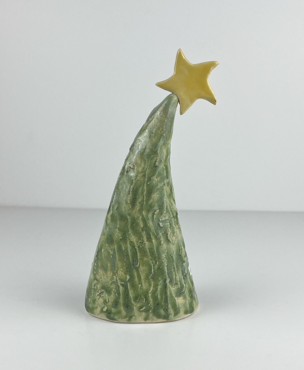 Raku Christmas Tree with Star, Option: A-Small