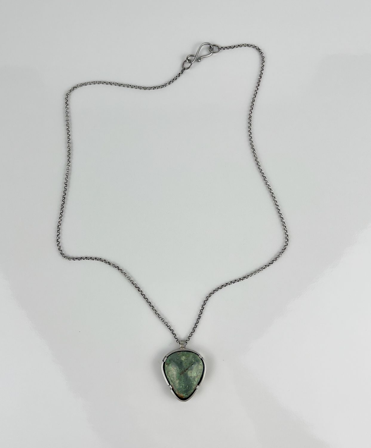 Green Triangle Stone Pendant