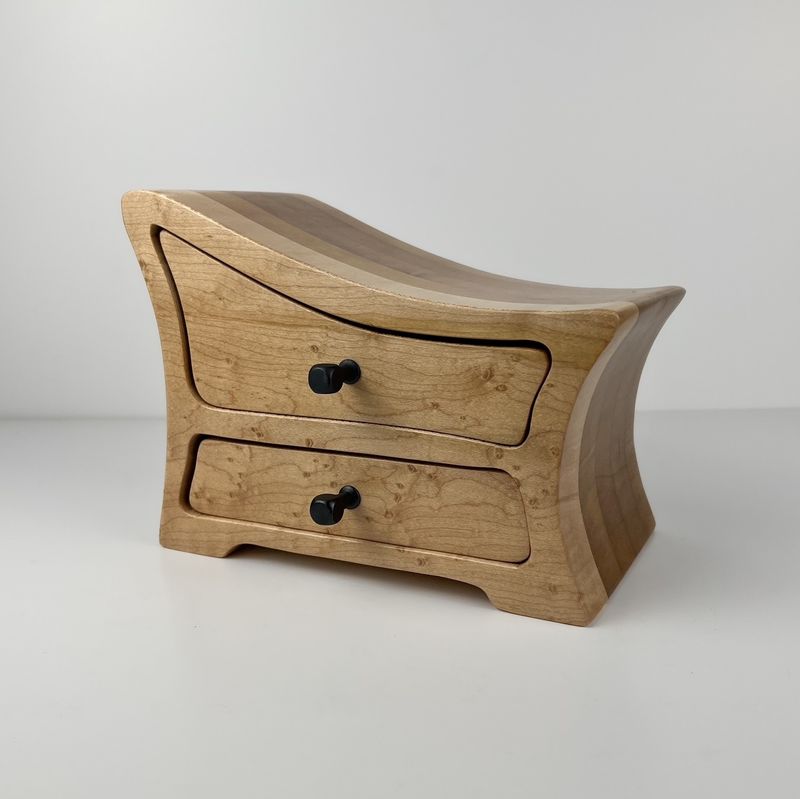 Driftbox Curly Maple Birdseye 6x8" Jewellery Box