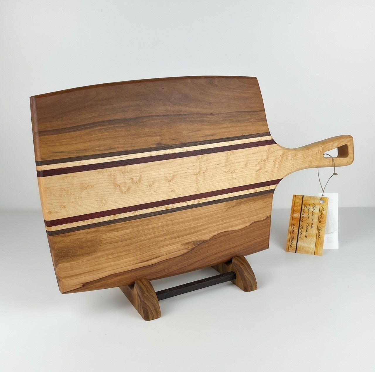 Mixed Wood Boards with Butternut Stand