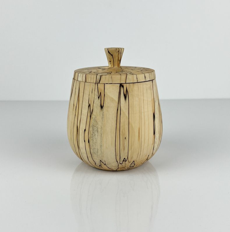 4x4" Spalted Horse Chestnut Lidded Jar