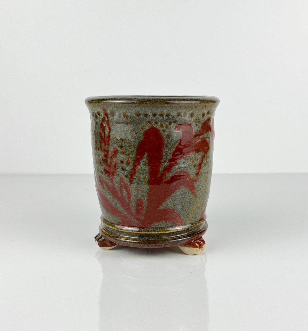 Partridge Glaze Utensil Holder