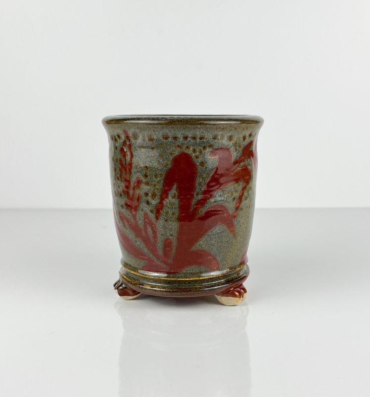 Partridge Glaze Utensil Holder