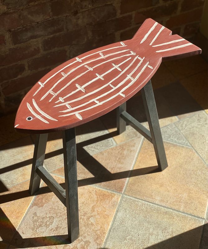 Fish Wooden Side Table Fish Wooden Side Table