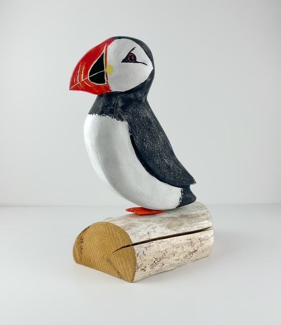 Puffin on Driftwood
