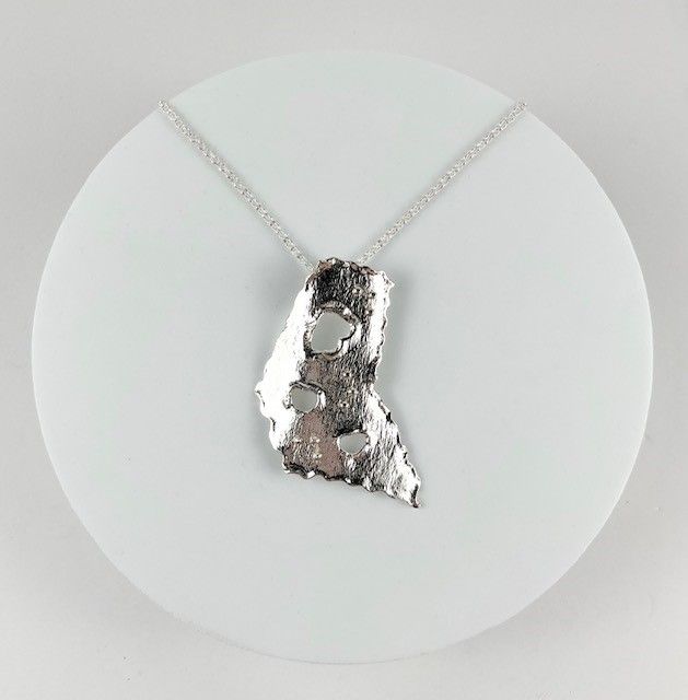 "Two Hearts" Sterling Silver Pendant (Chain Sold Separately)