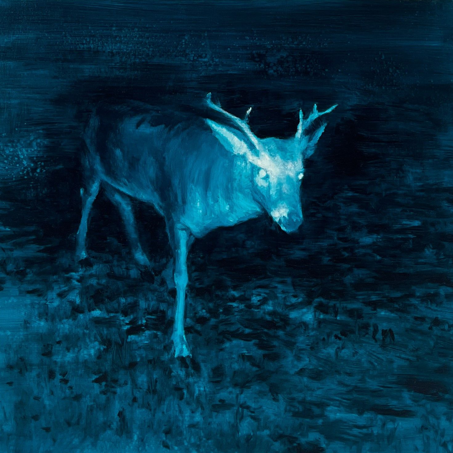 "Ultramarine Charlie" 12x12" Oil on Wood