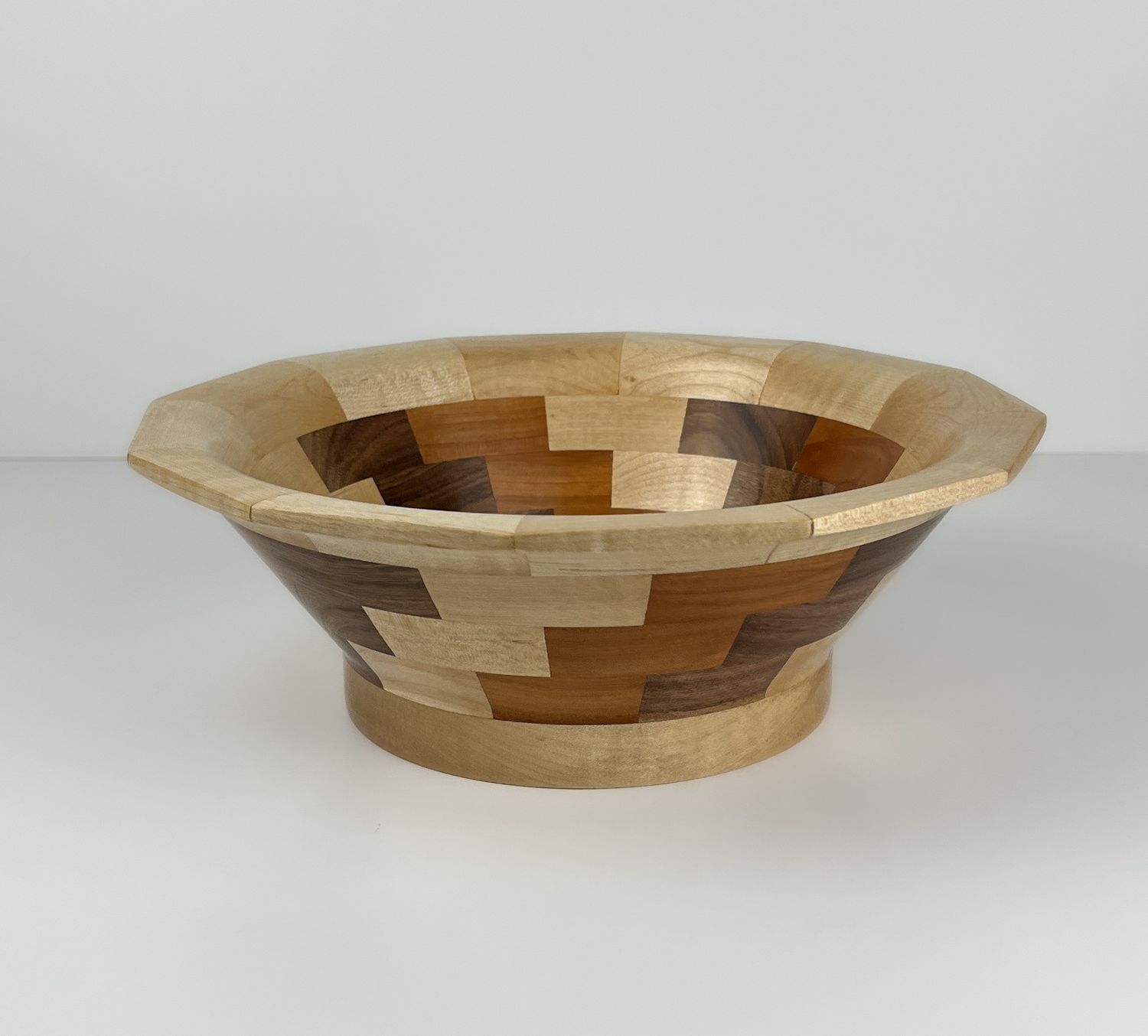 Maple, Cherry & Walnut bowl 10"