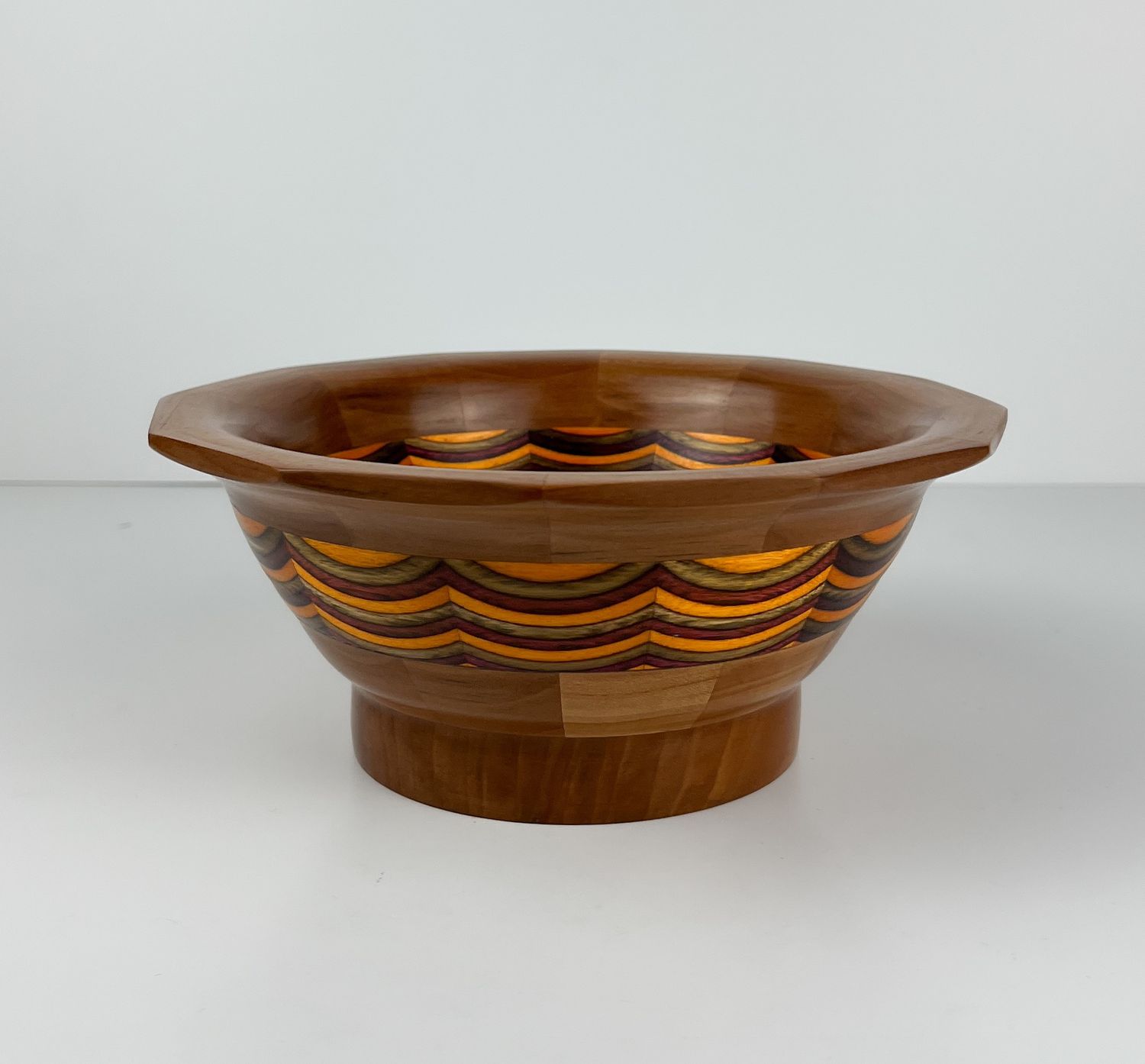 Applewood with Orange Gunstock Bowl 7.5"