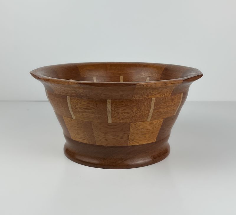 Mahogany and Maple Inserts 8" Bowl