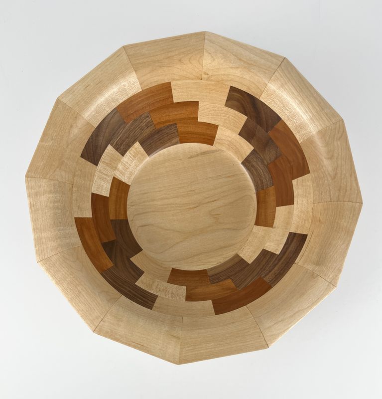 Maple, Cherry &amp; Walnut bowl 10"