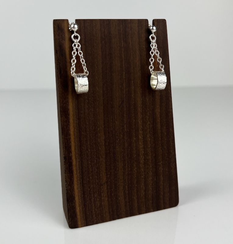 Textured Ring and Chain Collection Sterling Silver Textured Ring and Chain Collection Sterling Silver