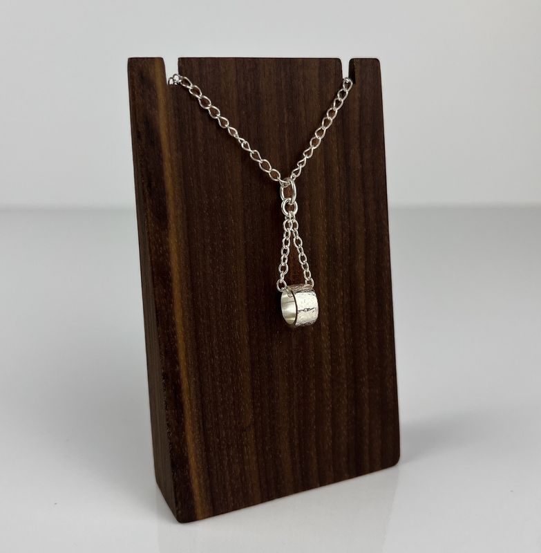Textured Ring and Chain Collection Sterling Silver