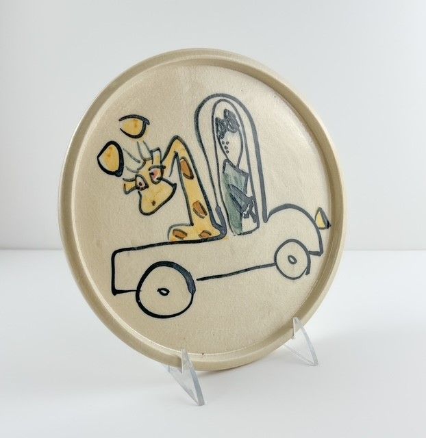 Whimsical Dinner Plate - Giraffe 9" Round