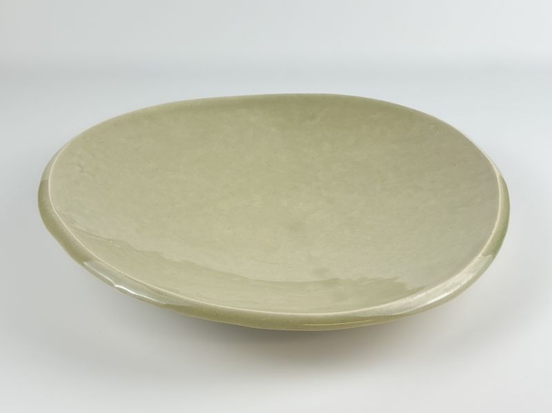 Japonesque Pottery Platter 11.5x11" Oval