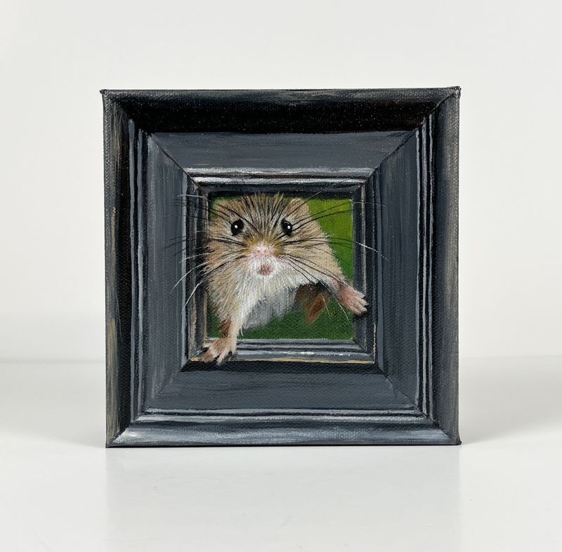 "Courage" 6x6" Acrylic Painting on Canvas