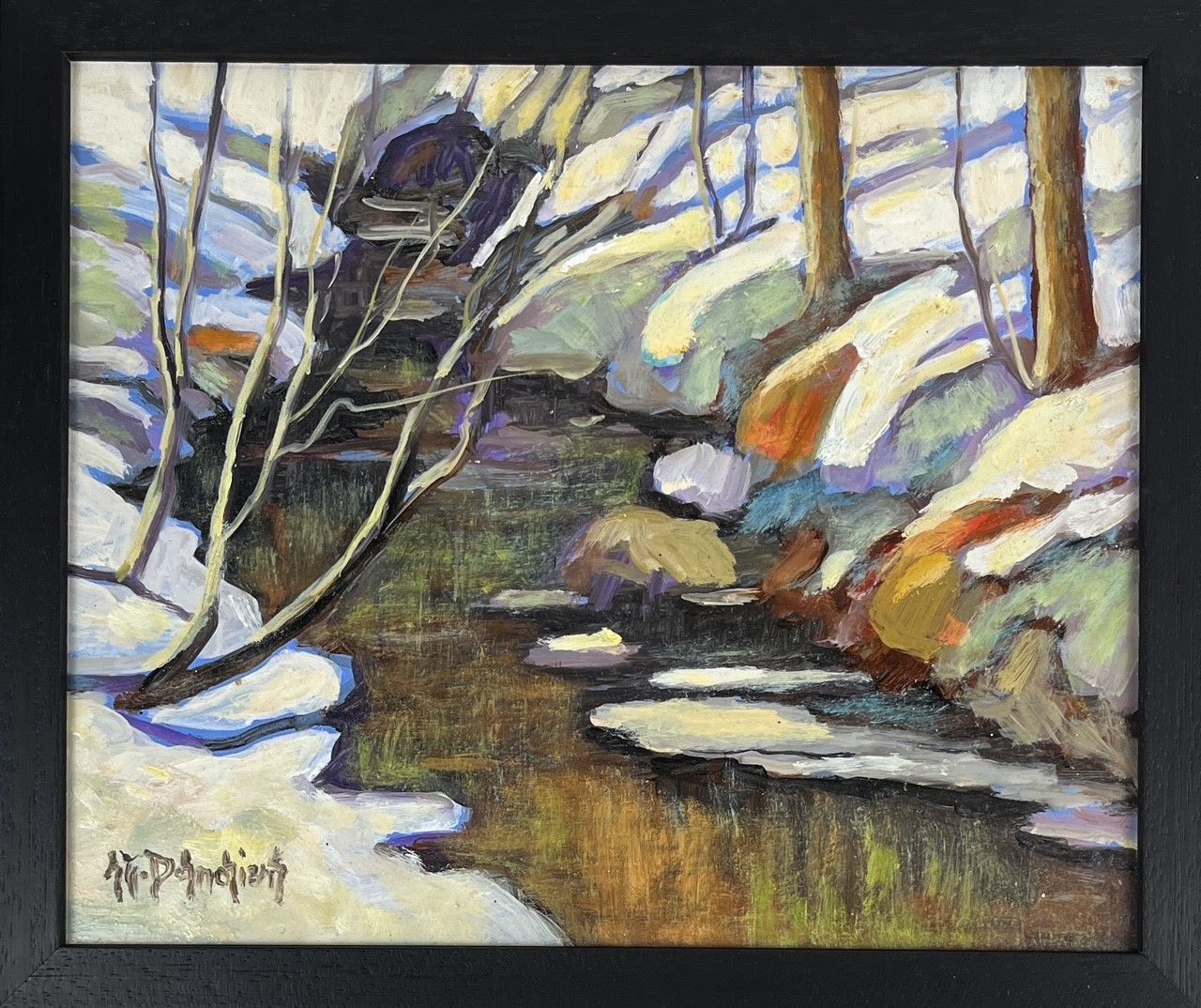 "Le ruisseau printanier" 10x12" Oil