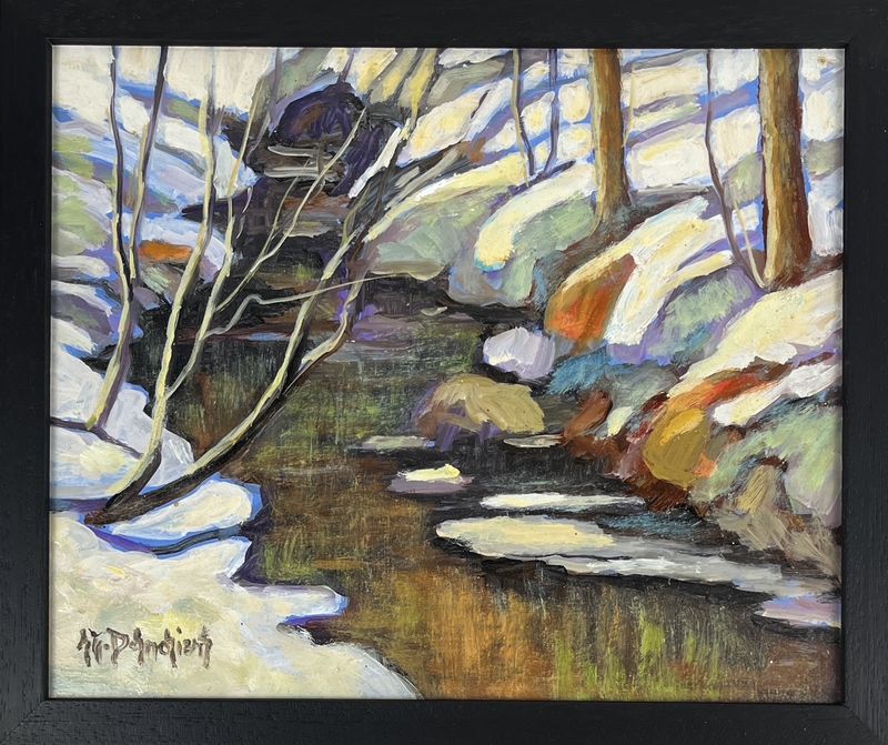 "Le ruisseau printanier" 10x12" Oil