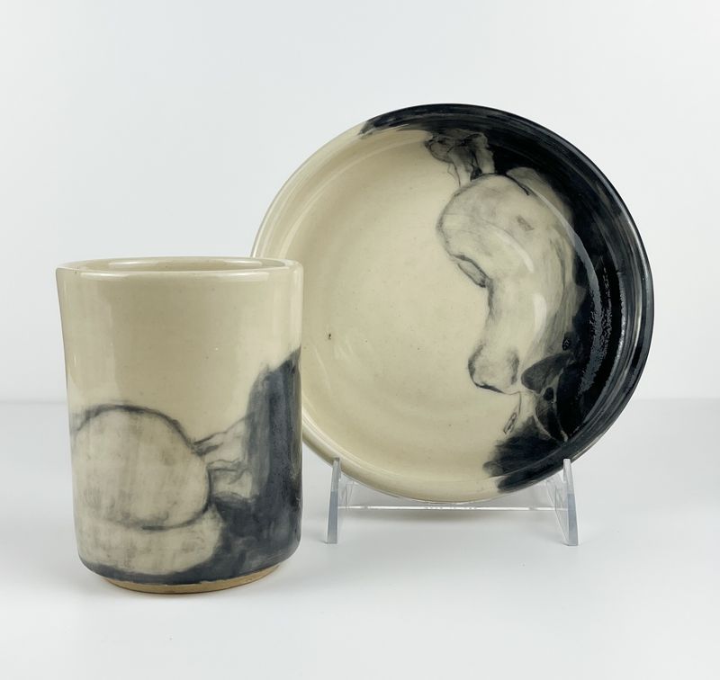 Powerlines Plate + Bowl Set