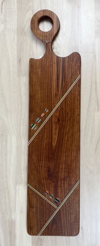 Large Inlay Board with repurposed skateboard