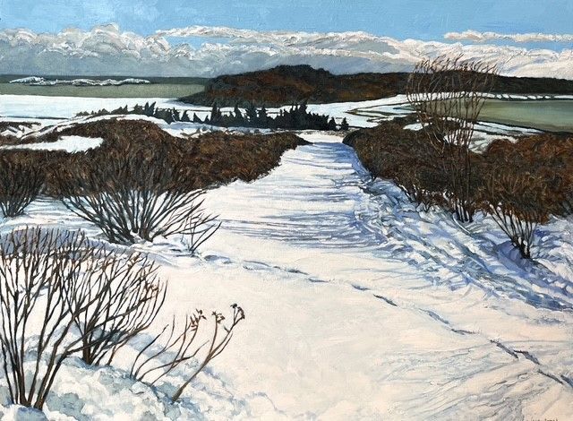 "First Snow- Overlooking Taylor & Manawagonish Islands" 18x24"