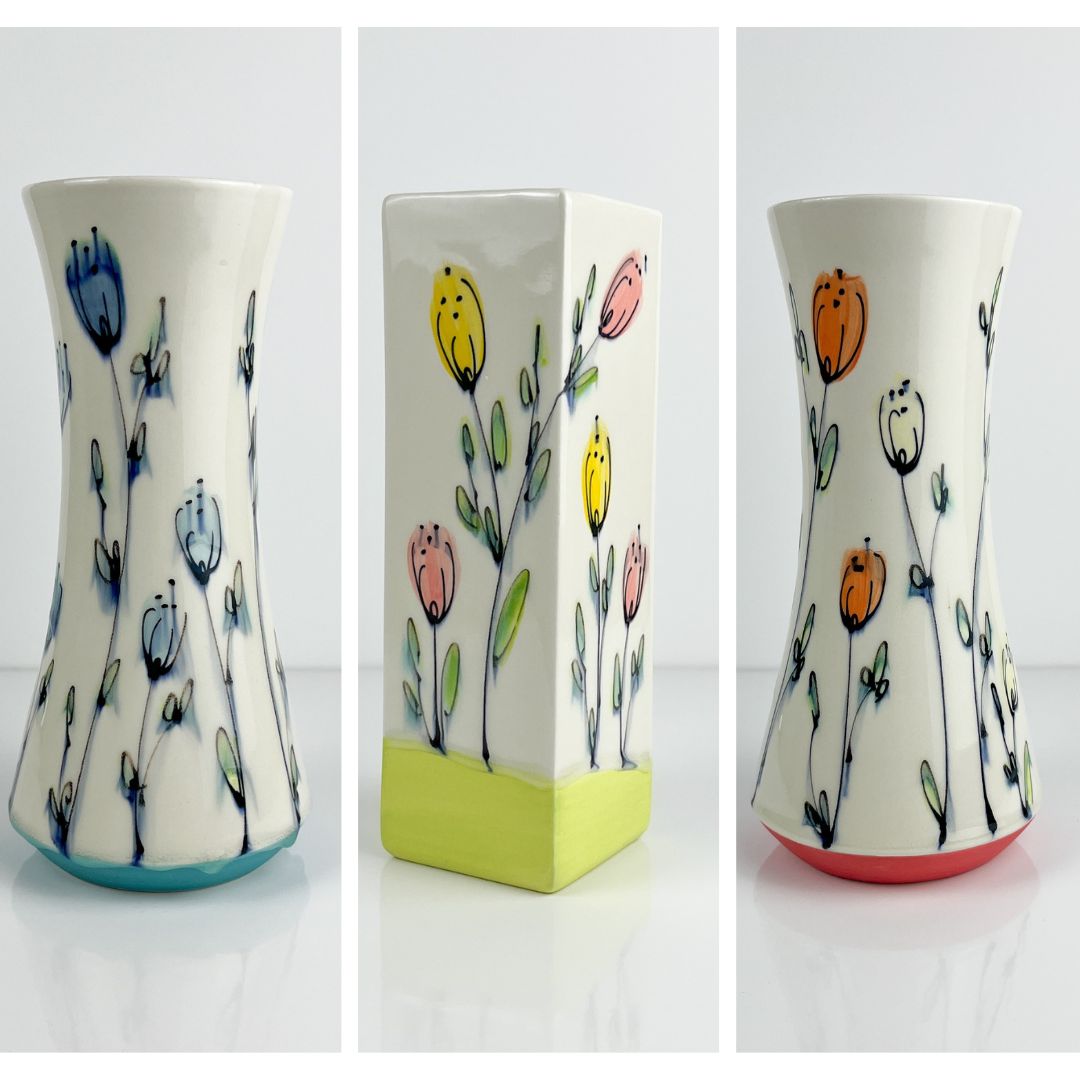 Floral Tall Vase Collection