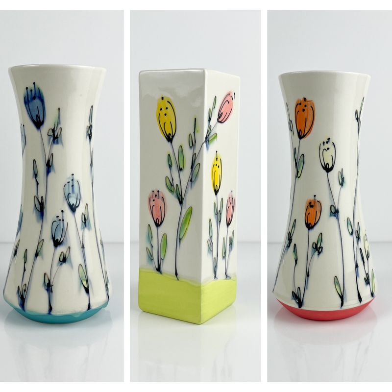 Floral Tall Vase Collection