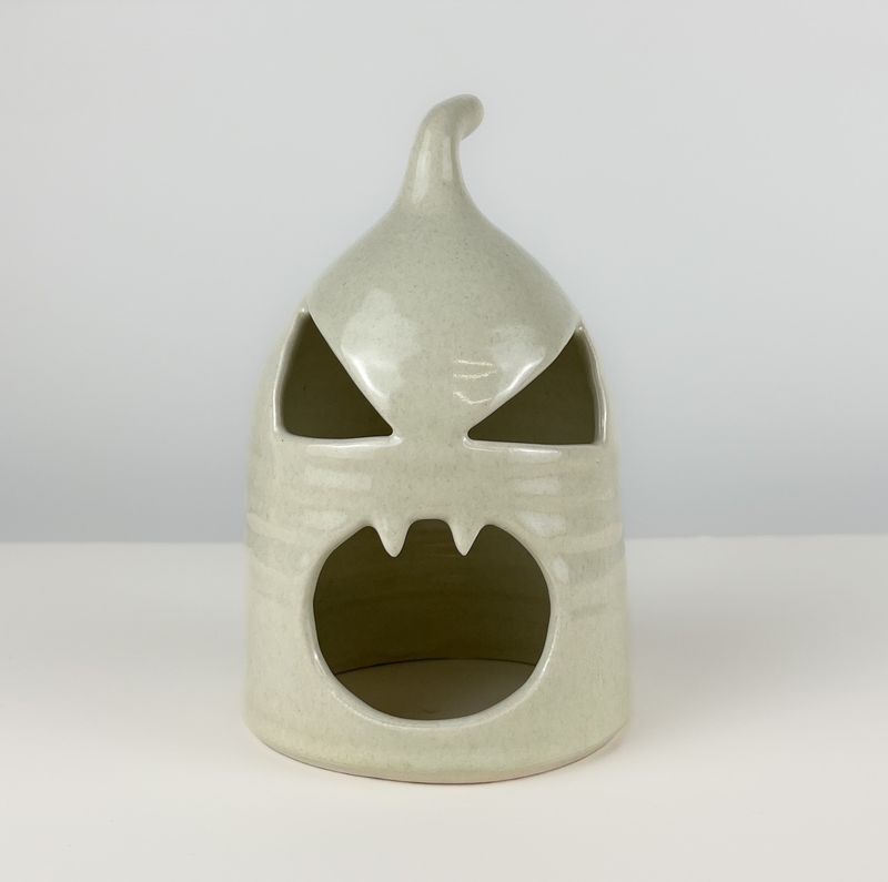 Pottery Ghost Tealight Holder