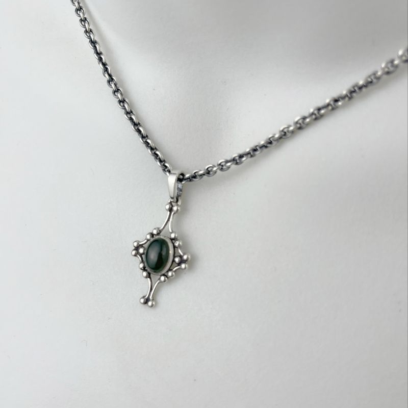 Valeria 1a Pendant Sterling Silver 20" Malachite