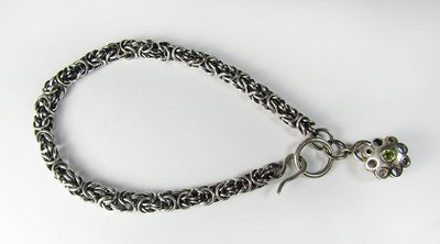 King's Chain Bracelet Peridot & Moonstone