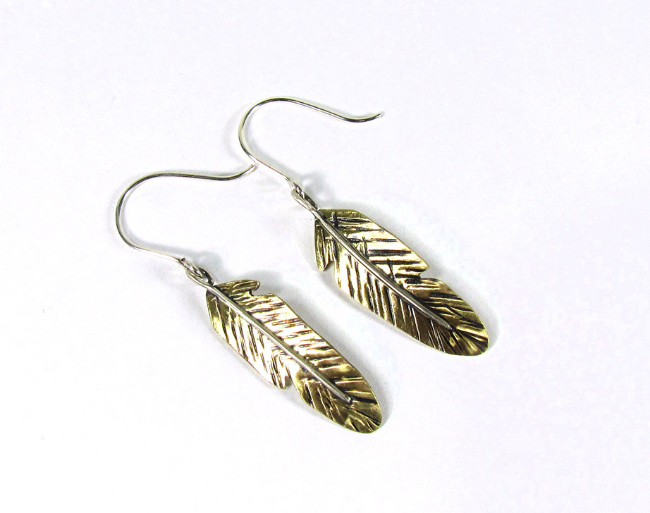 Earrings small Feather