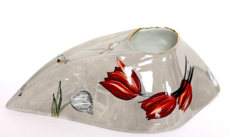Slipper Vase "Colette" with tulip