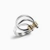 Play ring, sterling silver and 14 karat gold Size 7.5