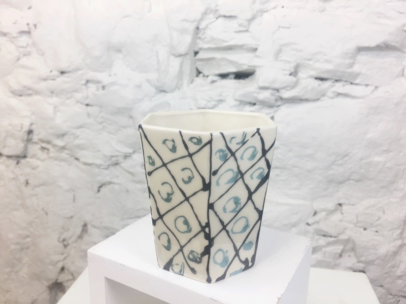 Hexagonal Slip Cast Cup