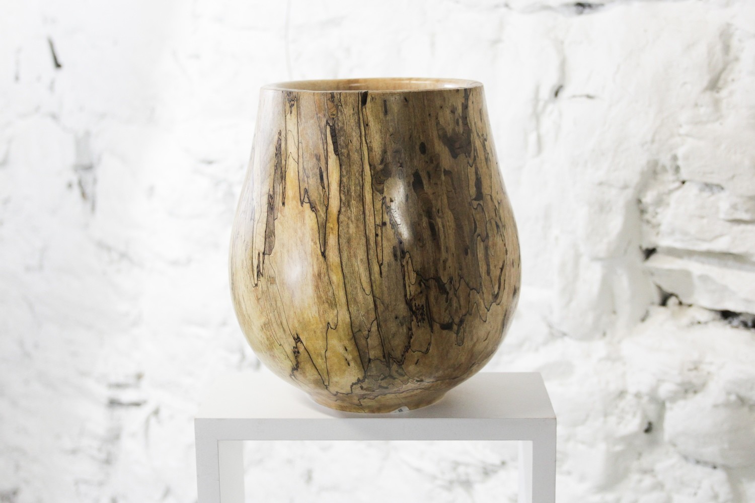 Spalted maple vase, 8.5x7.5
