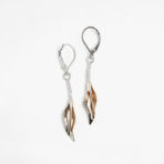Flourish Earrings Drops
Sterling Silver and 14 Karat Gold