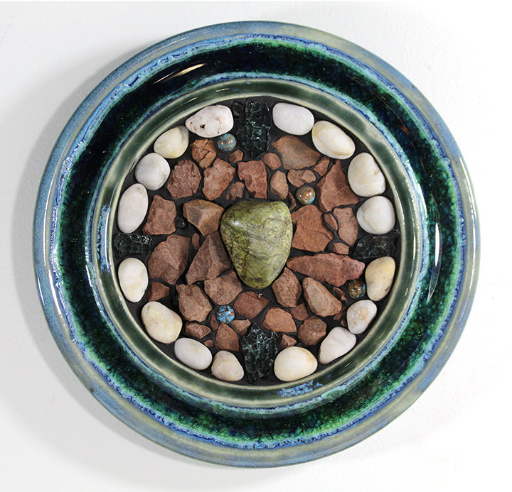 Local Rock, Turquoise, Glass Fragments, Melted Glass