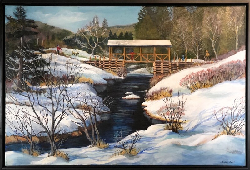 Shirley Ann Scott Artist Painter Handworks Gallery Saint John New Brunswick Watercolor Painting Miramichi River Winter Snow