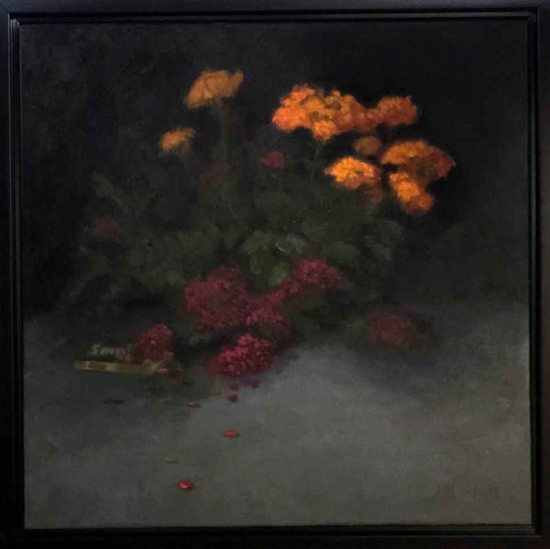 "Ca Va Bien Aller" 22x22" Oil On Canvas